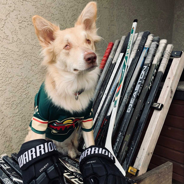 Samoa in her hockey gear!